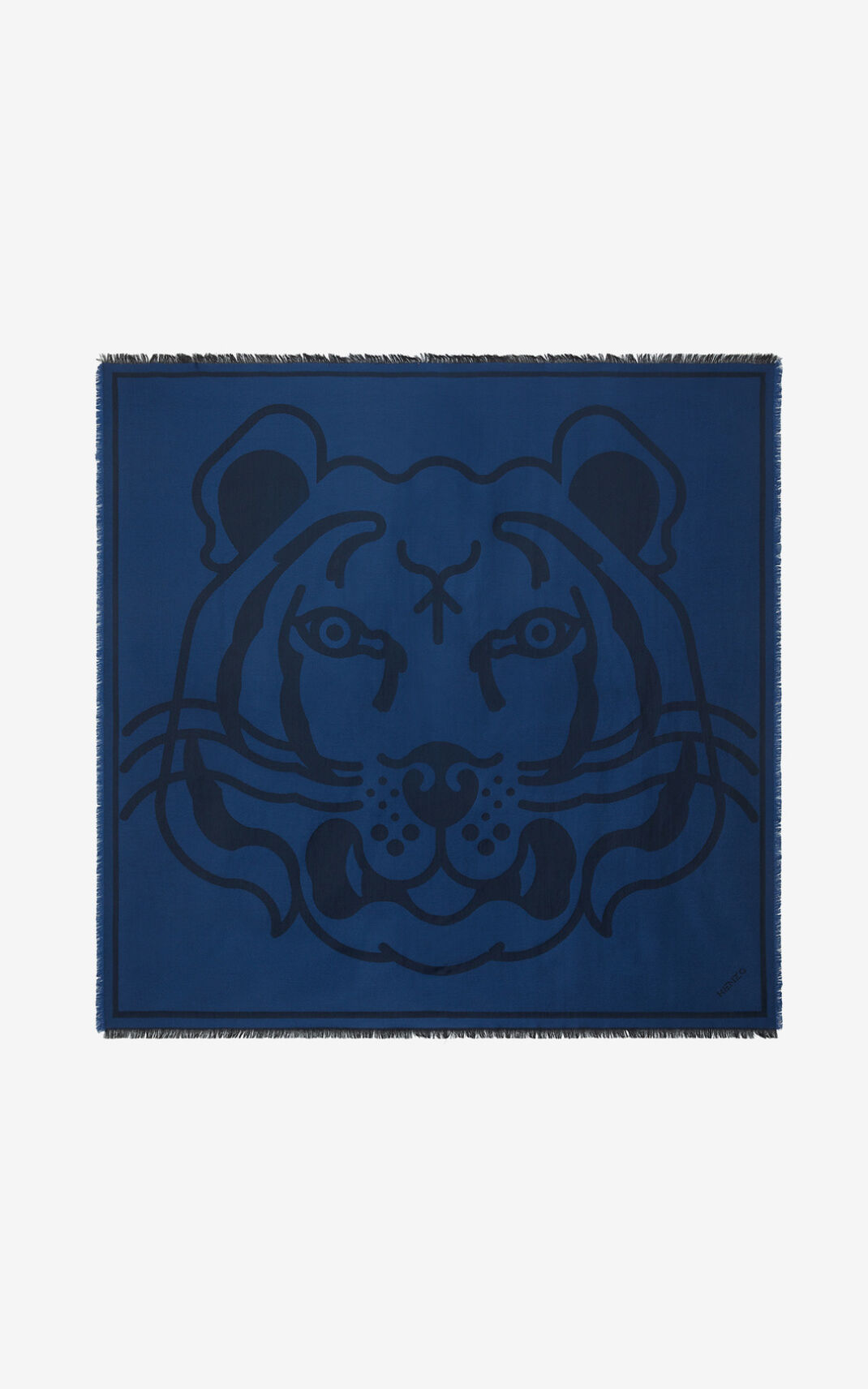 Kenzo K Tiger wool Square Royal Blue For Mens 2908OSXDC